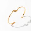 Modern Leaf Gold Bracelet