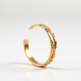 Floral Organic Gold Ring