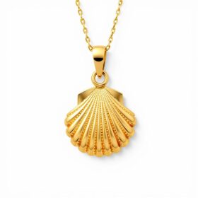 Sea Shell Organic Gold Pendant